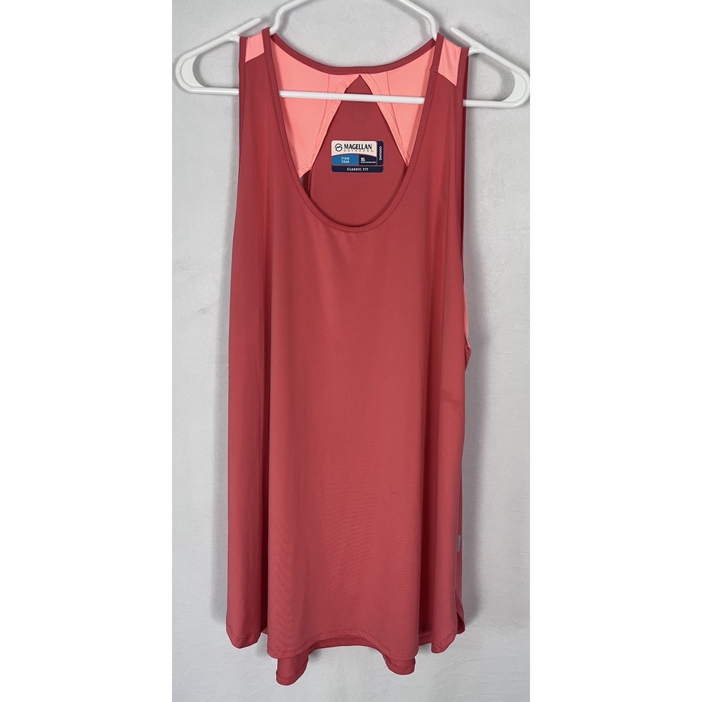 Magellan Outdoors Cooling Tank Top Coral Pink Women's XL Moisture Wicking